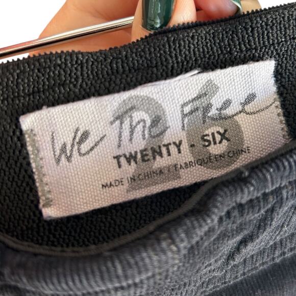 Free People We The Free Women's Black Corduroy Flare Bottom Pants Size 26 - Picture 4 of 5